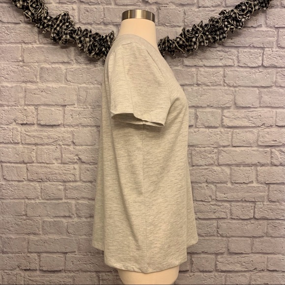 NWT Rae Dunn HUGS T-Shirt in Heather Oatmeal - Picture 6 of 11